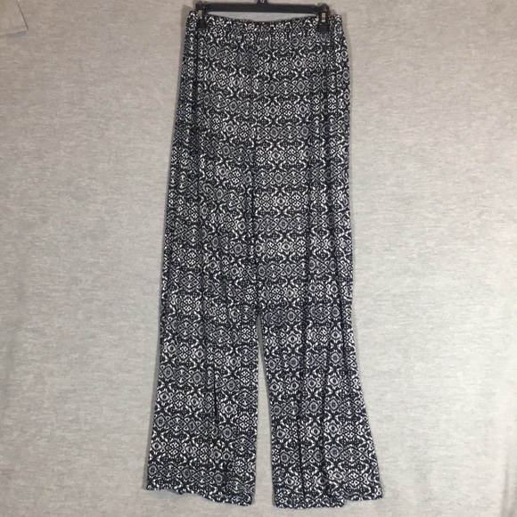 UNIQUE SPECTRUM Comfy Wrinkle Free Packable Stretch Jersey Knit Palazzo Pants - Picture 1 of 11